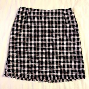 DIVIDED Tweed Black & Pink Skirt